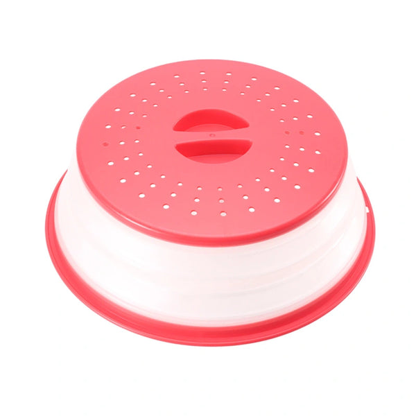 Collapsible Microwave Food Cover Red