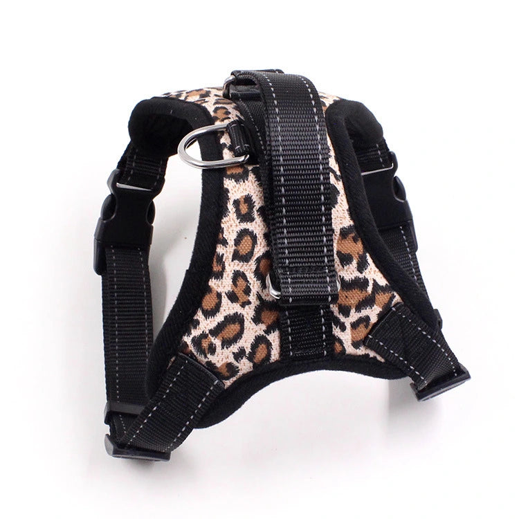 Pet Dog Chest Harness Leopard