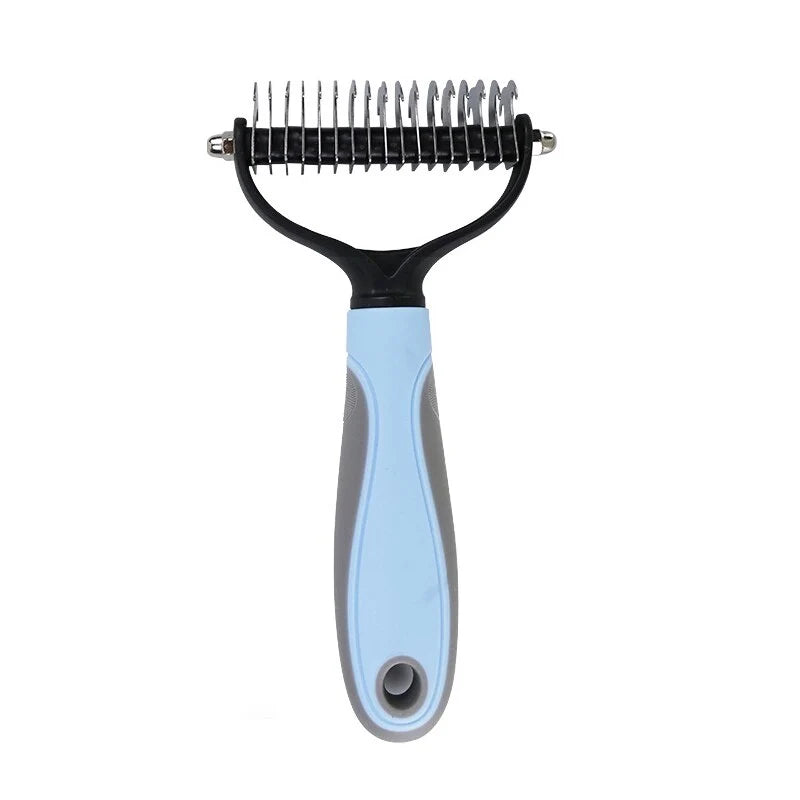 Pet Fur Knot Comb Blue Large