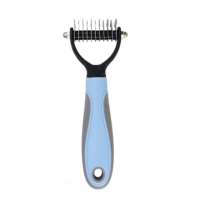 Pet Fur Knot Comb Blue Small