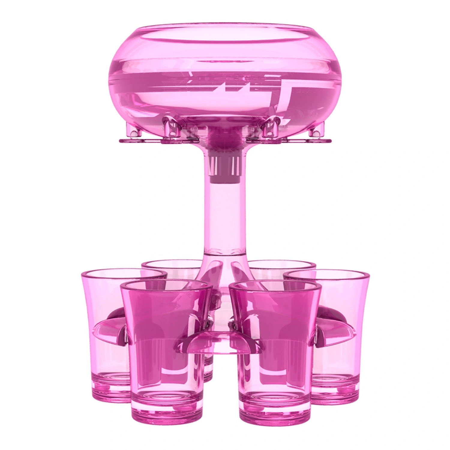 Shot Dispenser with Shot Glasses Pink