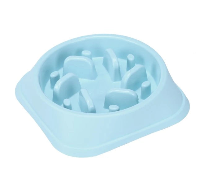 Slow Anti-Choking Dog Bowl Blue